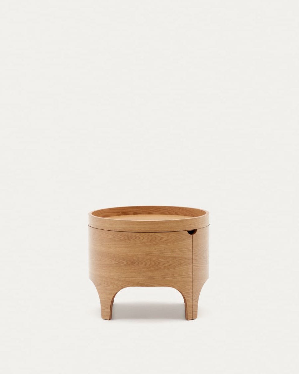 Octavia bedside table in ash plywood FSC Mix Credit  55 cm