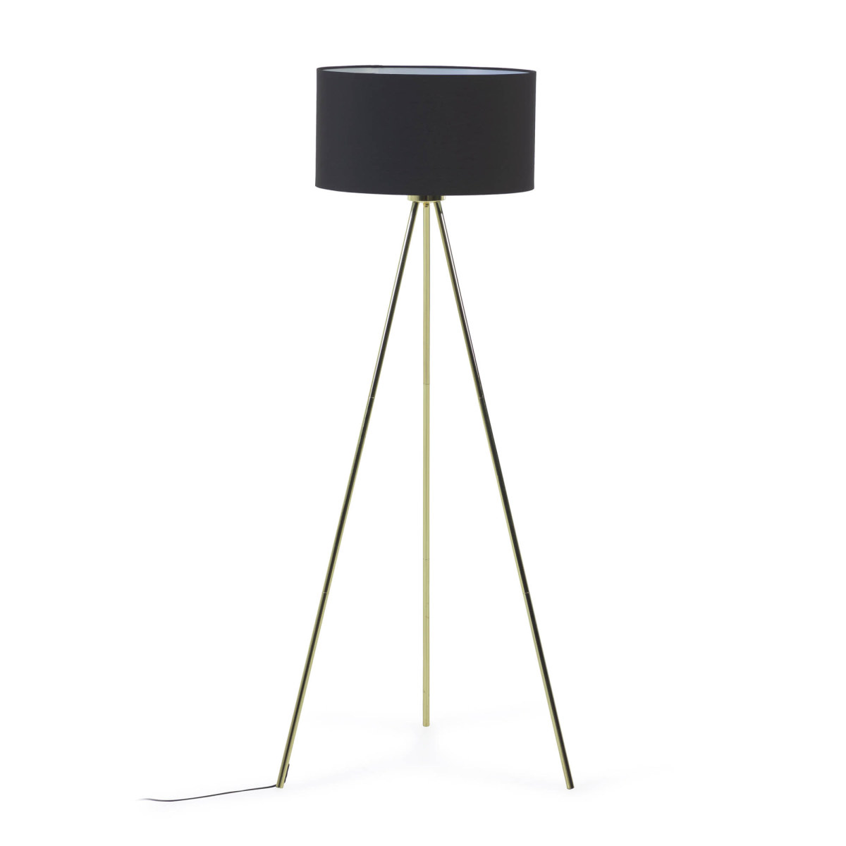 Ikia metal floor lamp with brass finish