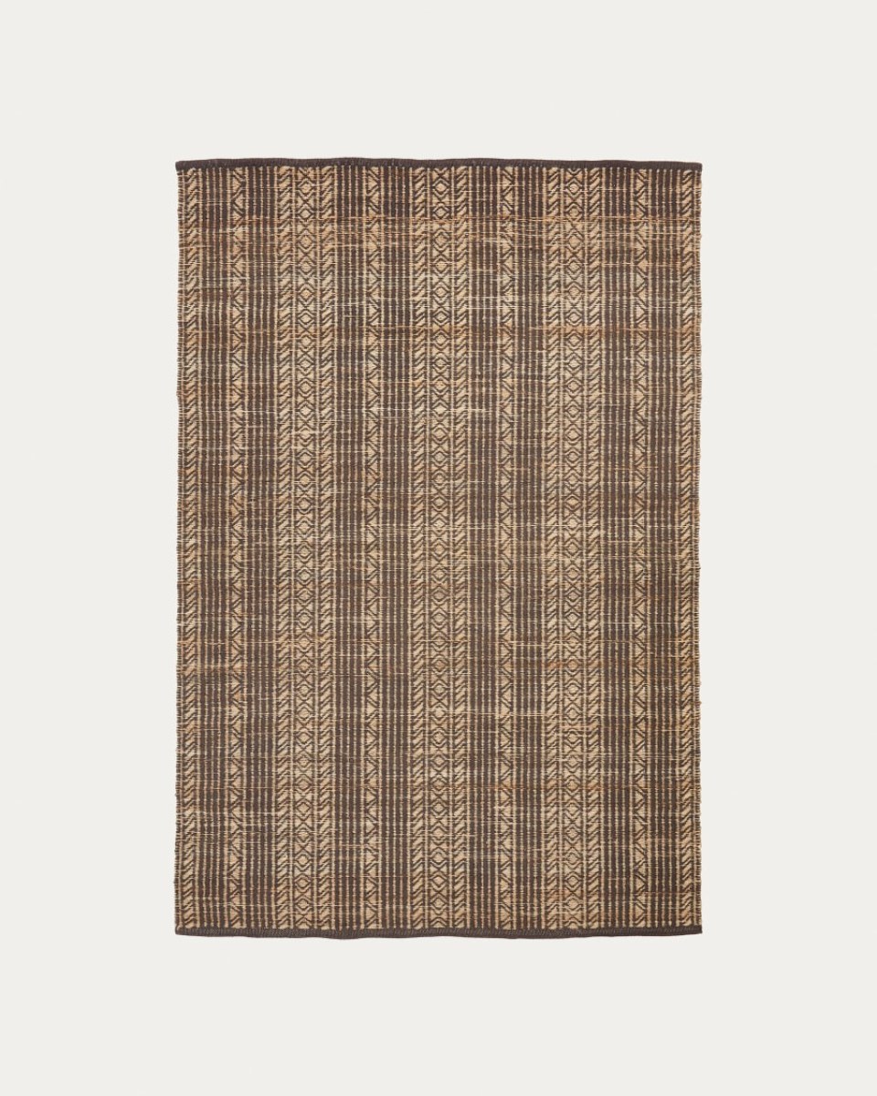 Sinta brown jute Jacquard rug 200 x 300 cm