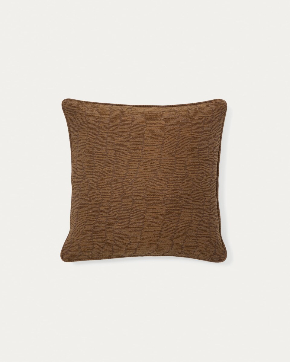 Labid mustard-coloured jacquard. 100% cotton cushion cover. 45 x 45 cm