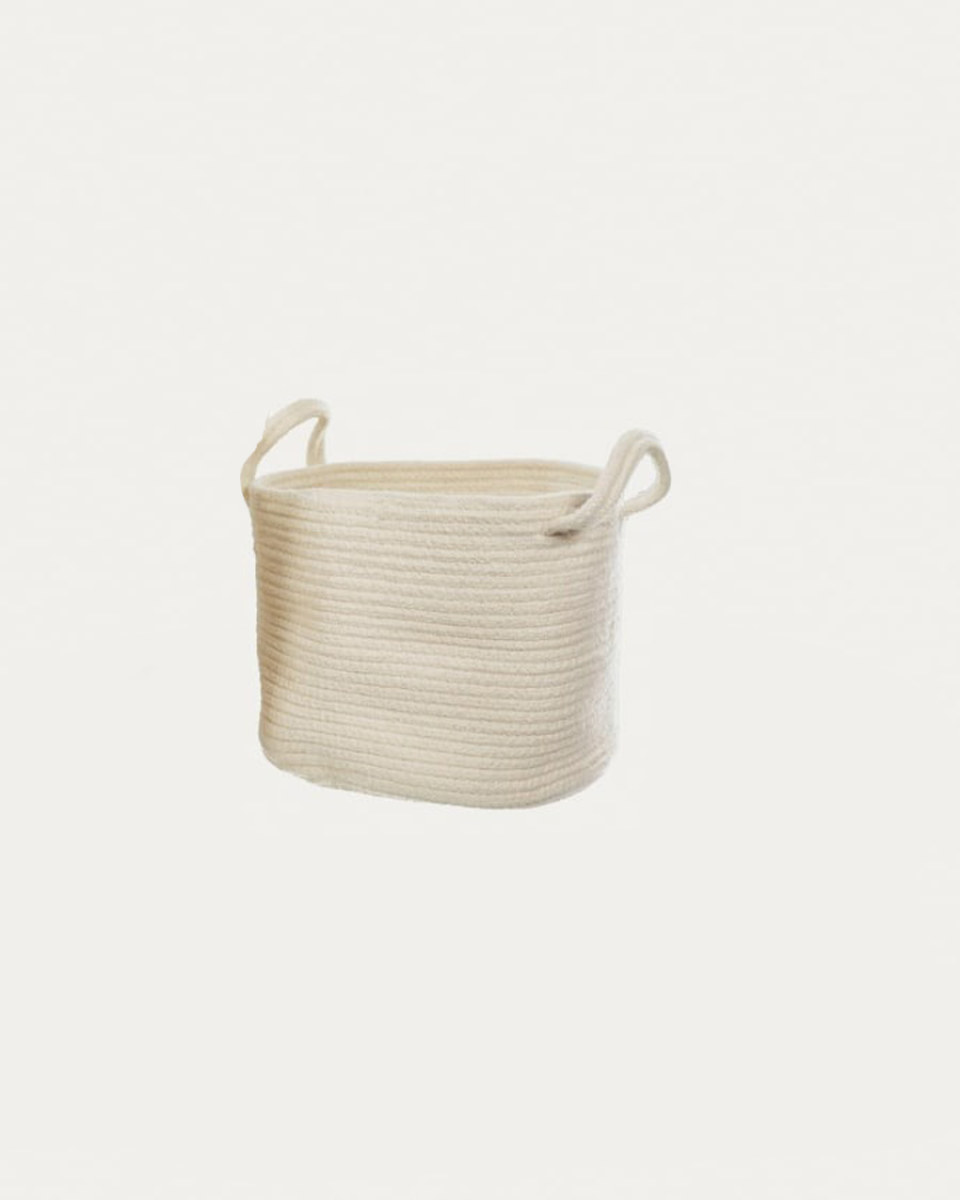 Acsa cotton basket in white _ SMALL