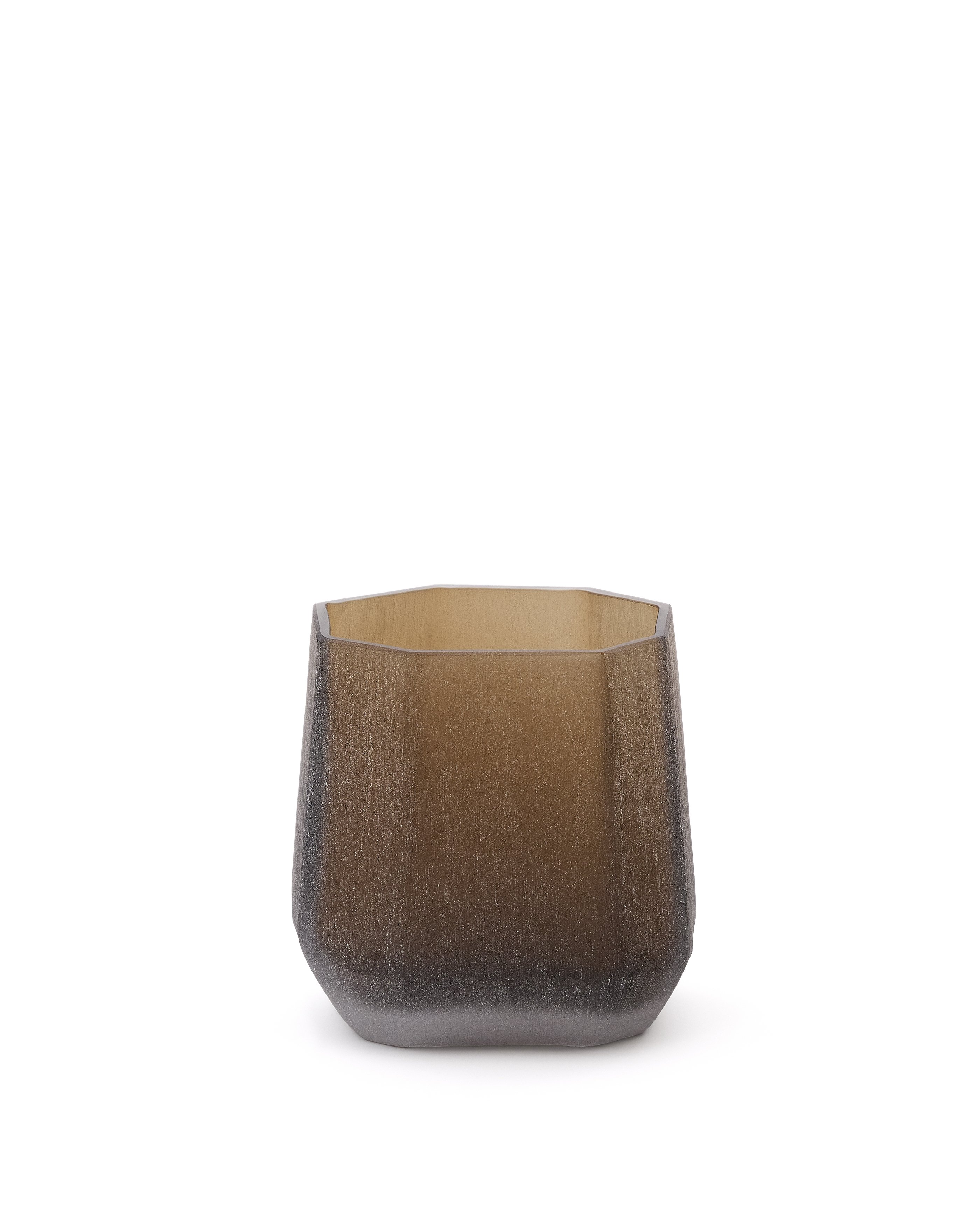 Terrava vase in brown glass 17 cm