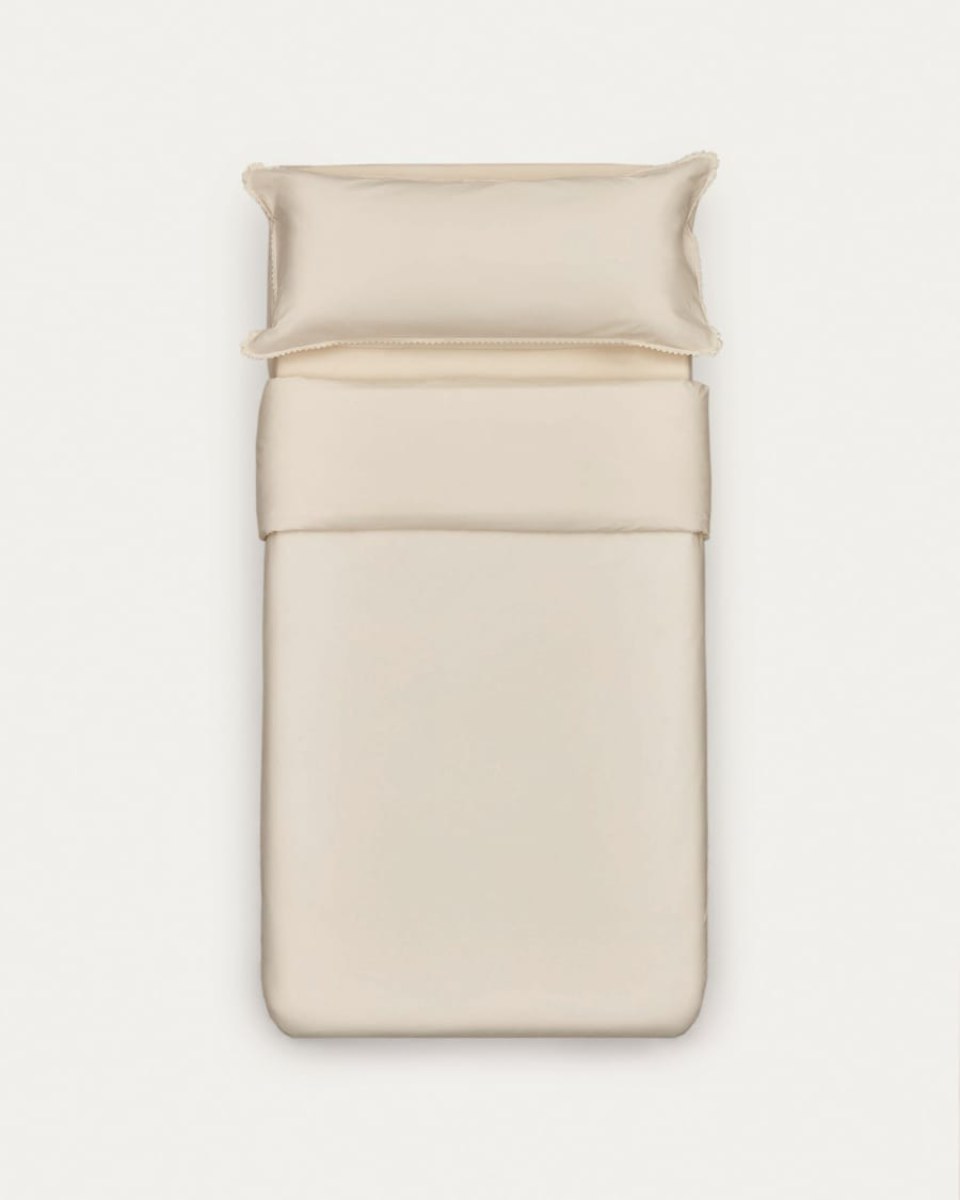 Ciurana 100% cotton duvet cover with natural lace- for 90 cm beds