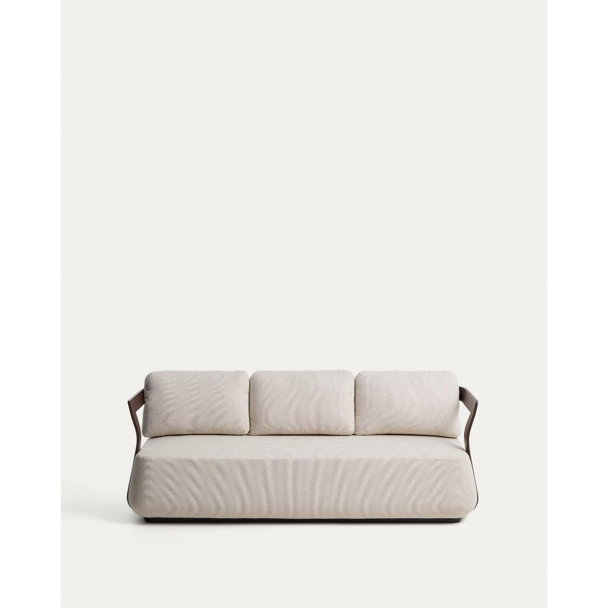 Tamaris brown aluminium 3-seater sofa 217cm
