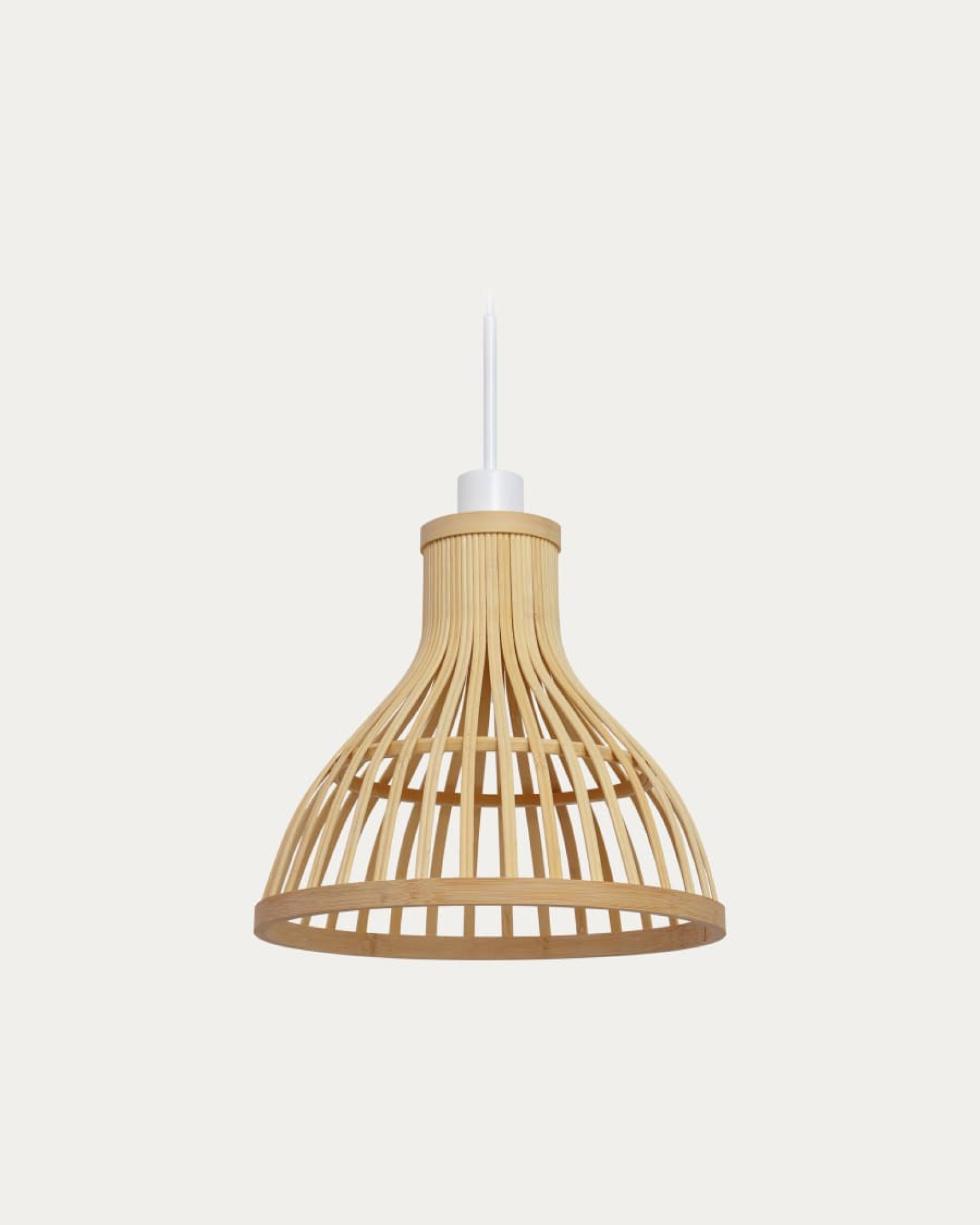 Pantalla para lámpara de techo Nathaya de bambú con acabado natural Ø 30 cm