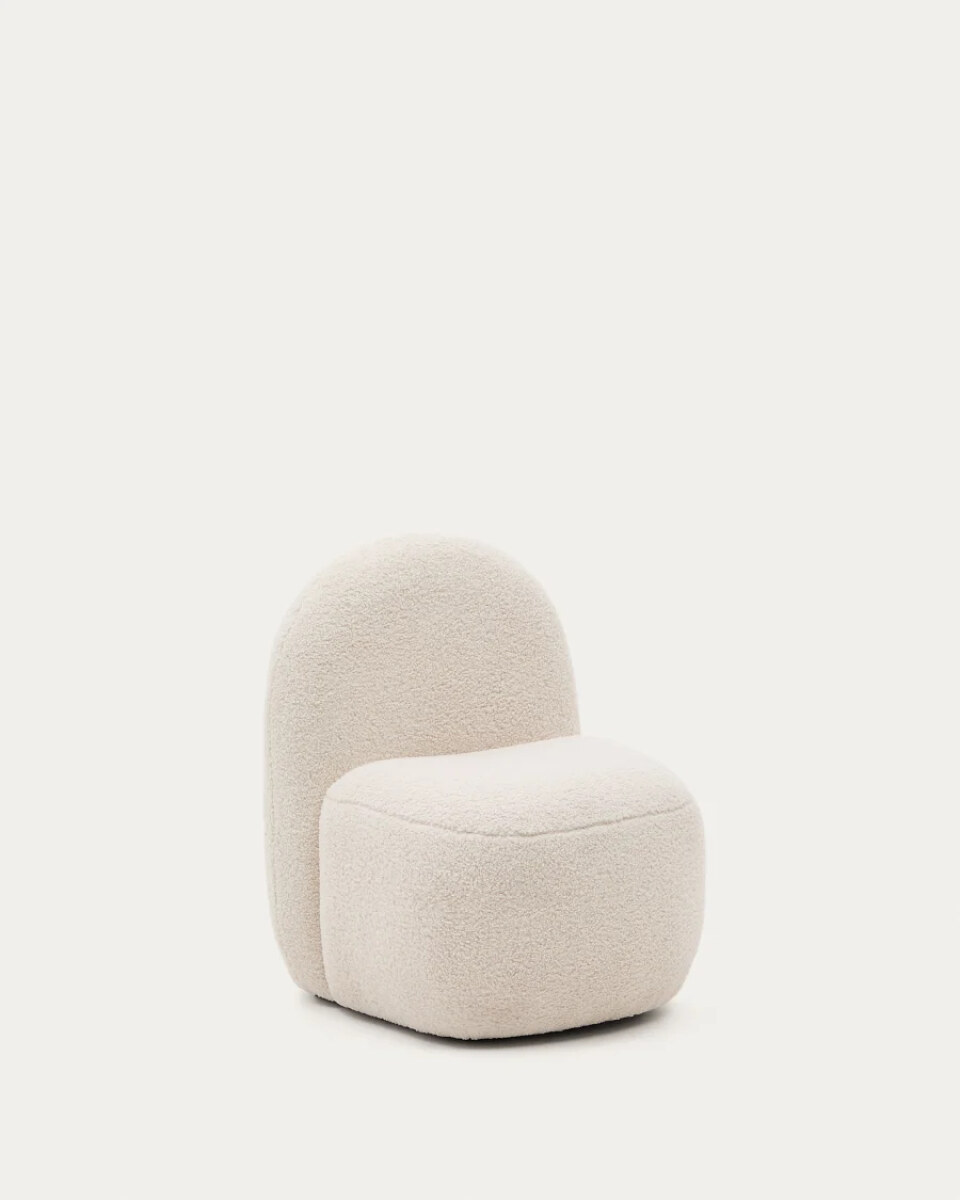 Bucky childes armchair in white boucle FSC 100%