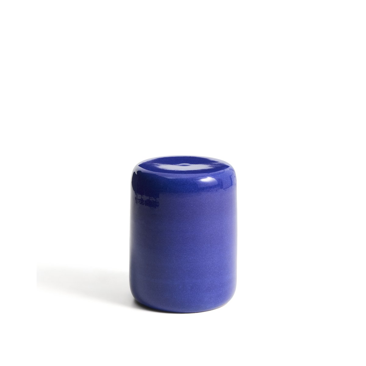 Mesquida outdoor side table in ceramic with glazed blue finish Ø 35cm