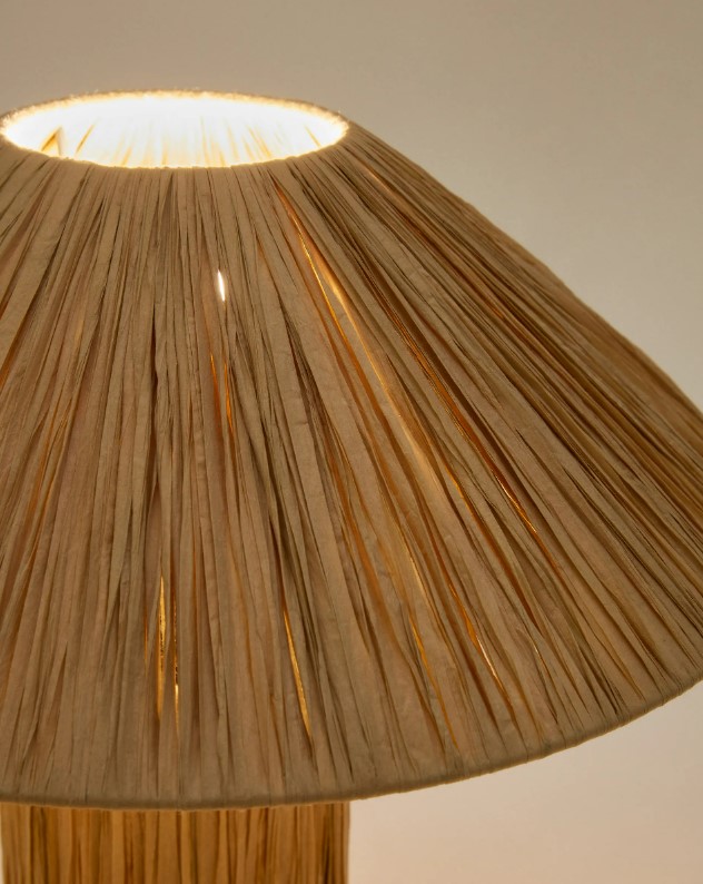 Samse table lamp in natural raffia