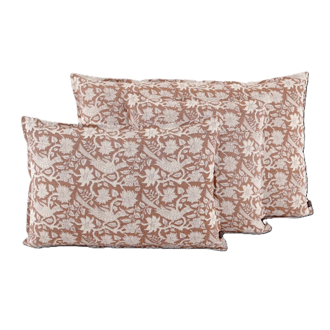JAIPUR CUSHION MOCACCINO LINEN COTTON 18X18 INCHES 45X45 CM
