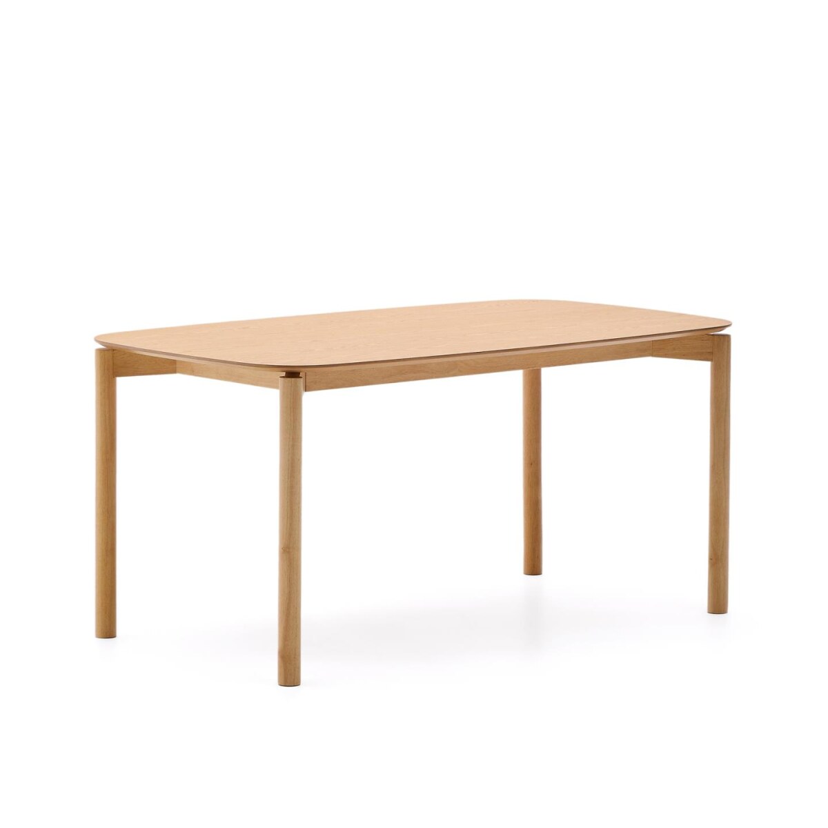 Indara table in ash veneer with natural finish 160 x 90 cm
