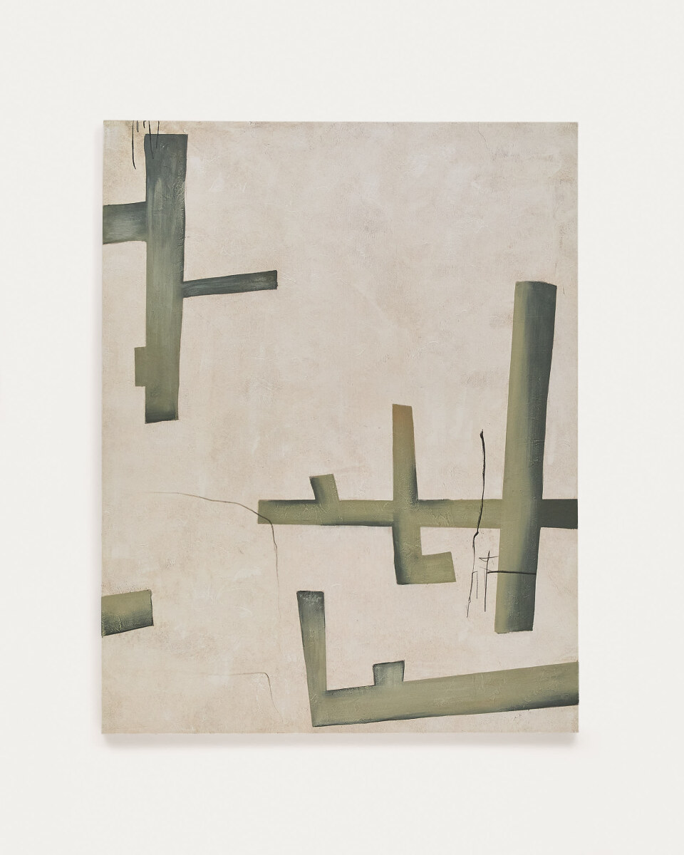 Fida. green abstract canvas. 180 x 140 cm