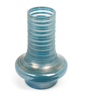 V2-G391-BL vase glass with lines S