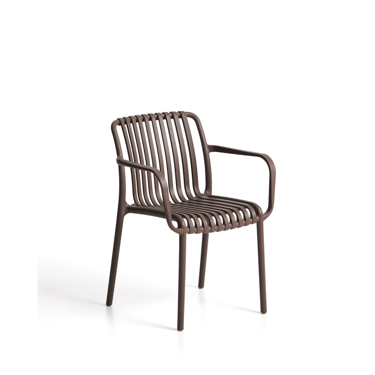 Isabellini stackable outdoor chair in brown