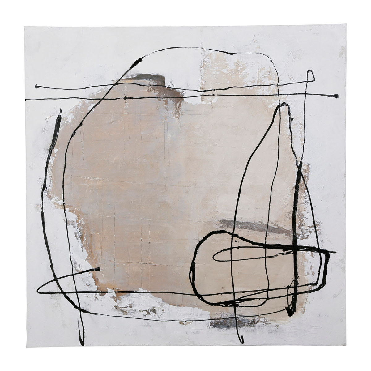 TABLEAU PEINT ABSTRAIT 100X100