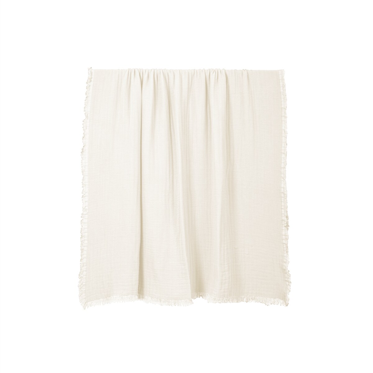 VANLY BEDSPREAD IVOIRE COTTON 71X94 INCHES 180X240 CM