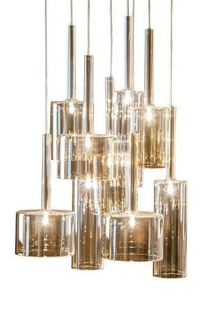 L5-G3-TA pendle glass with 9 lamps