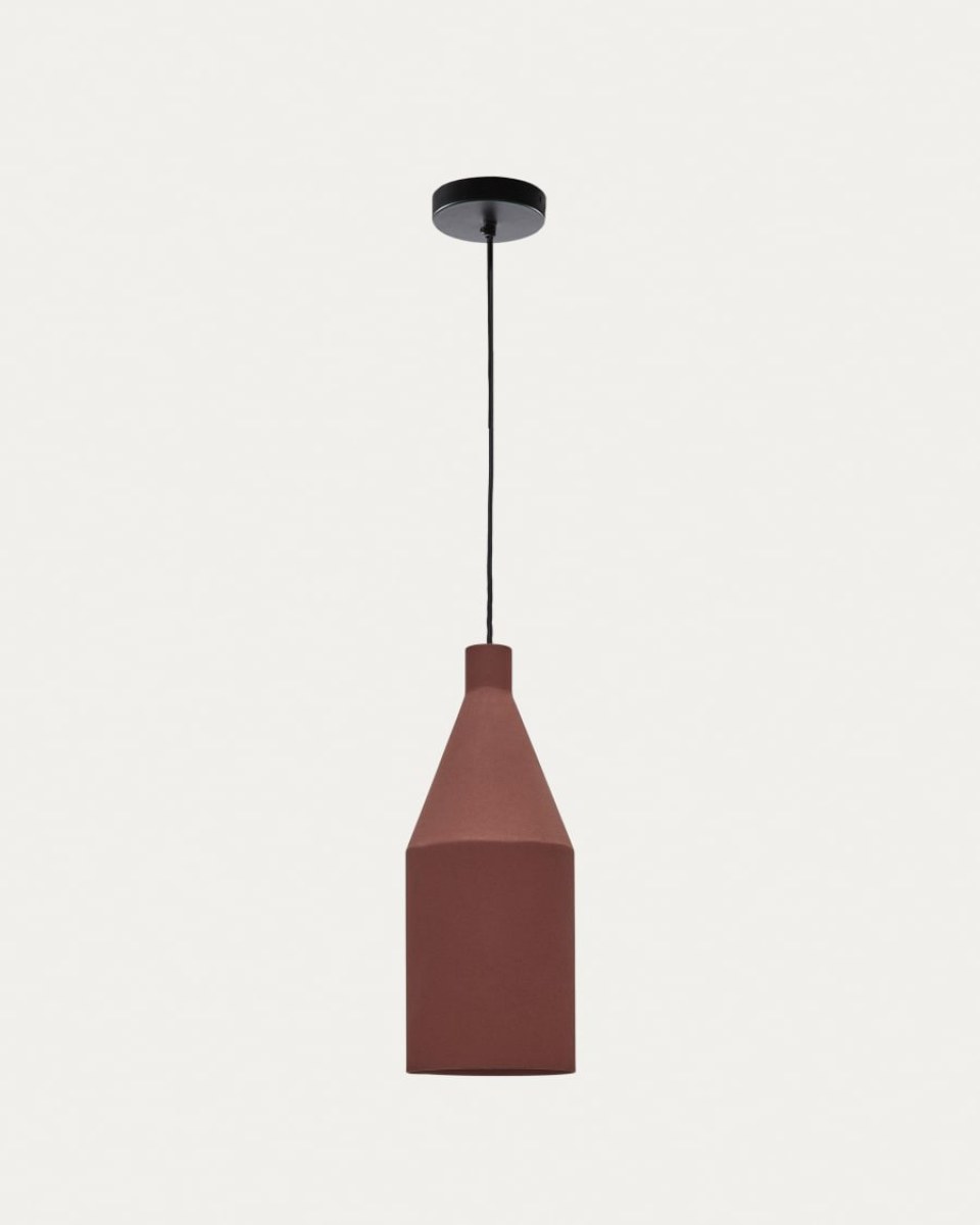 Peralta ceiling lamp in metal with a terractotta painted finish.  15 cm