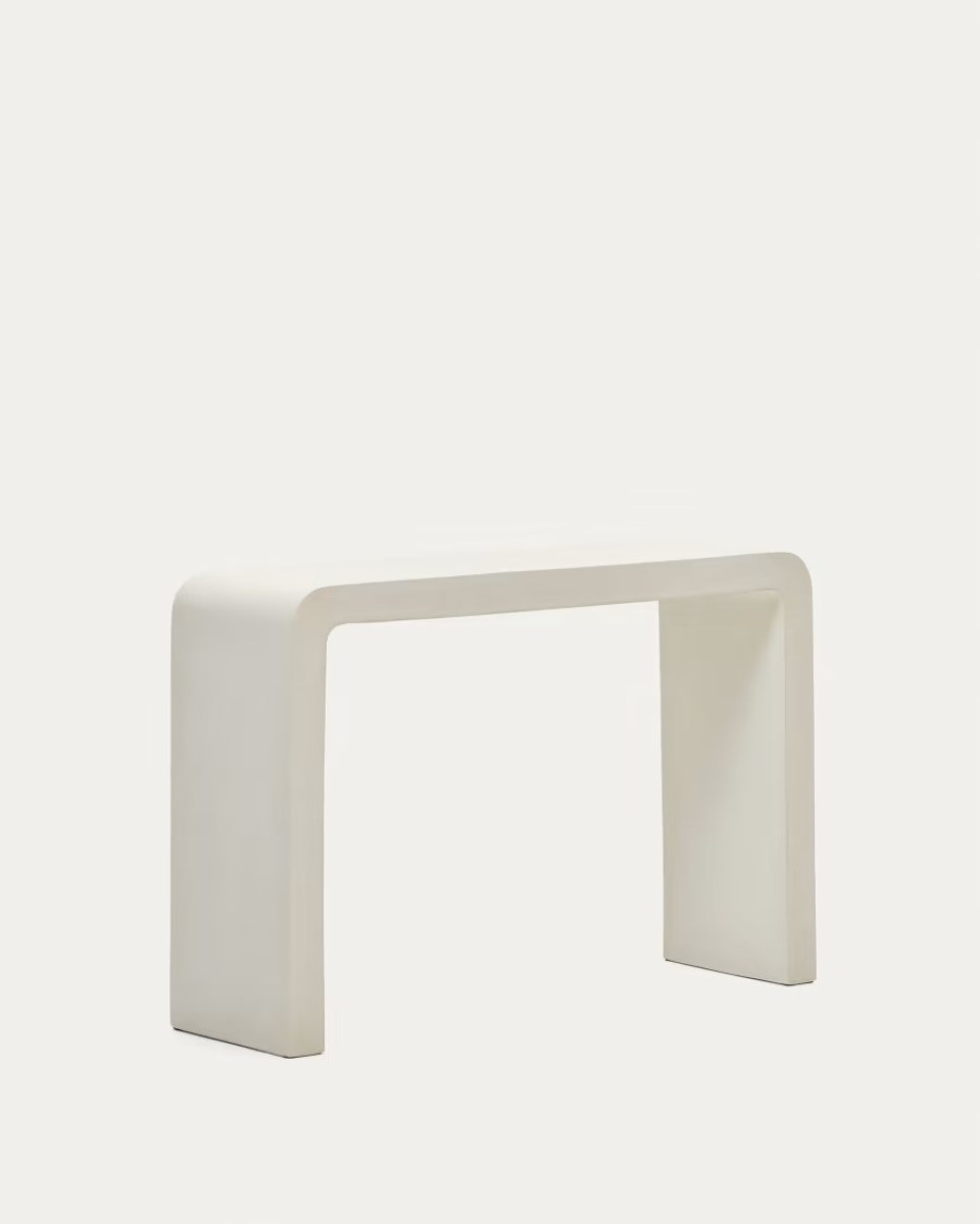 Aiguablava console in white cement. 120 x 80 cm