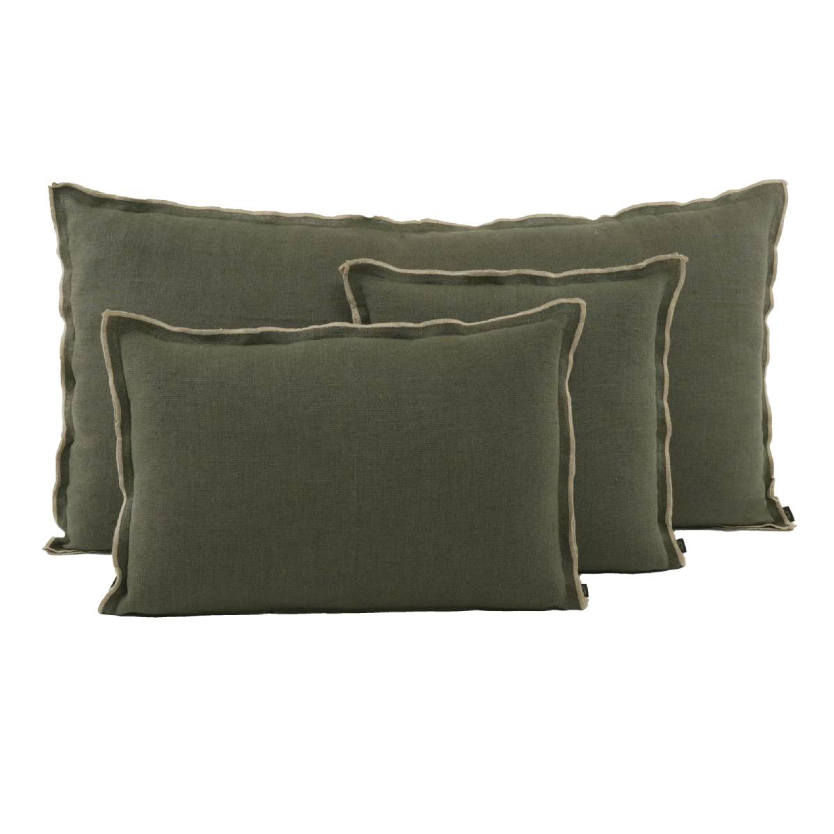 SEONI CUSHION COVER KAKI LINEN 22X43 INCHES 55X110 CM