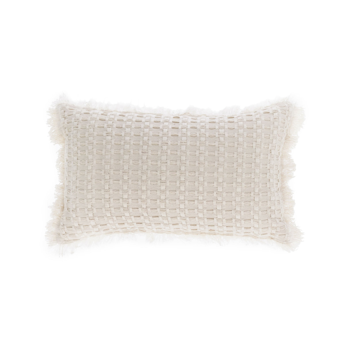 Shallowin cotton cushion cover in white 30 x 50 cm