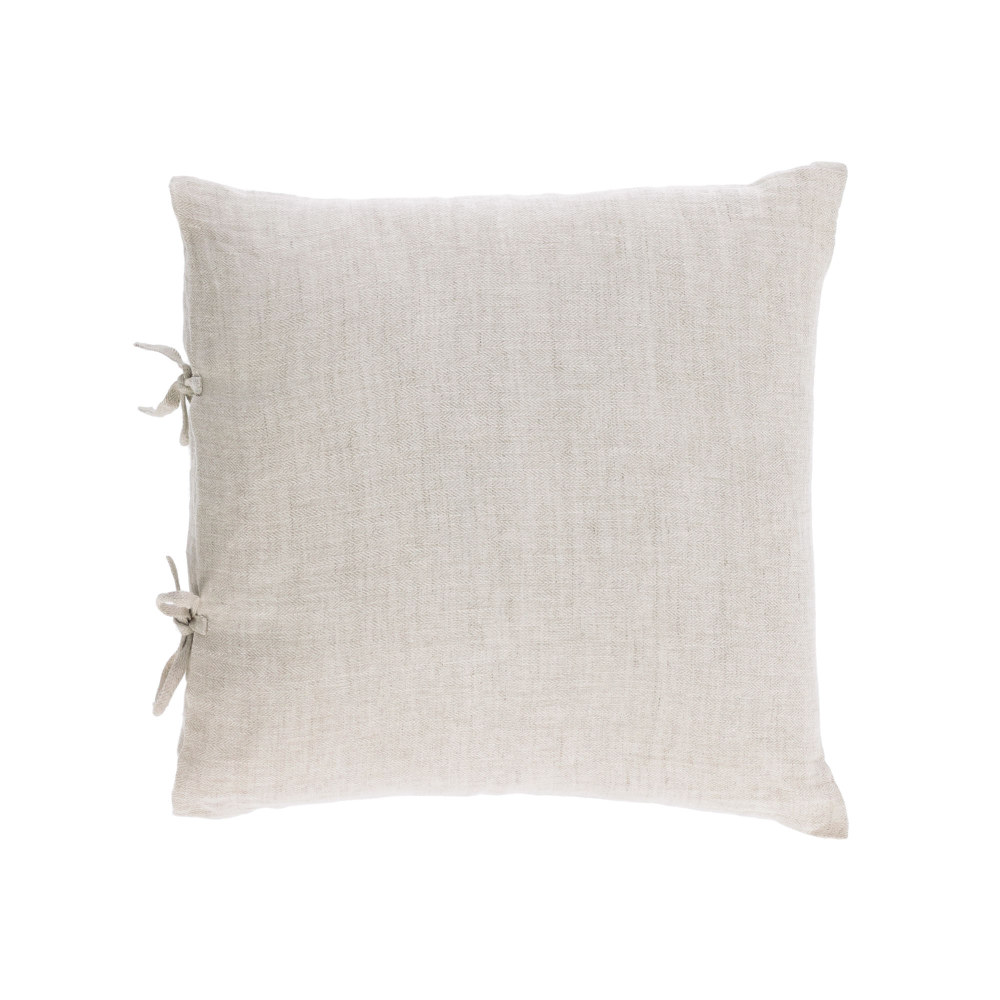 TAZU 100% linen cushion cover in beige 45 x 45 cm
