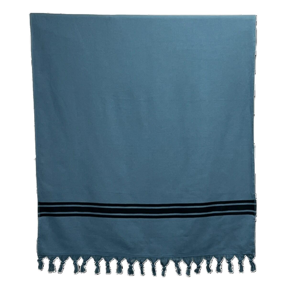 DRAP DE PLAGE TUITTI COTON TURQUIN 90X180