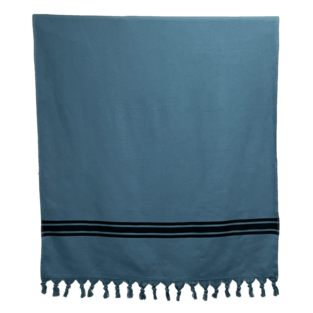 DRAP DE PLAGE TUITTI COTON TURQUIN 90X180