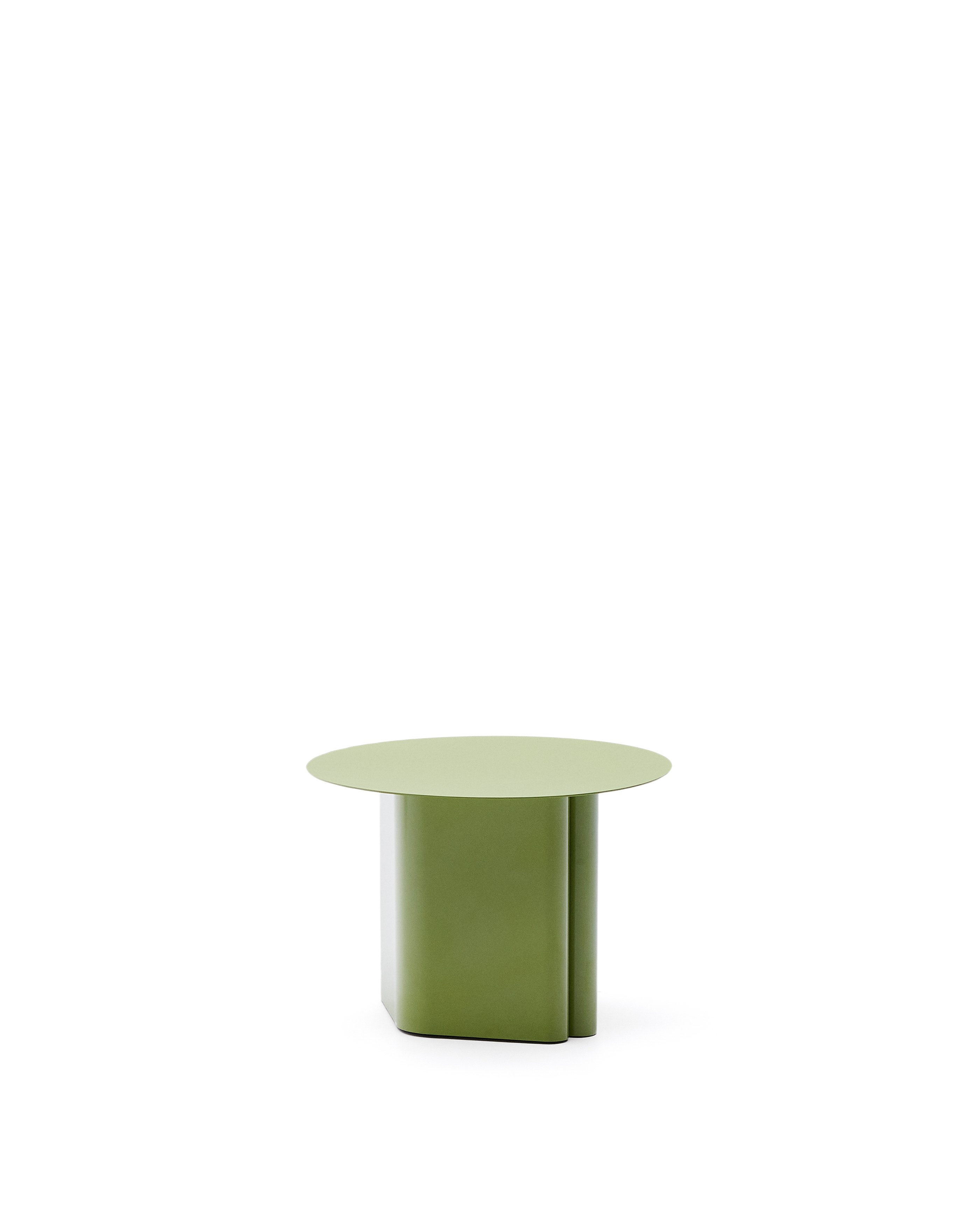 Arvin green iron side table  55cm
