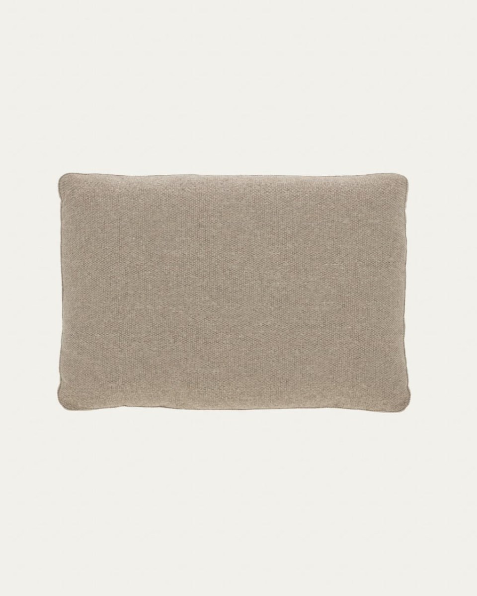 Blok beige chenille cushion 40 x 60cm