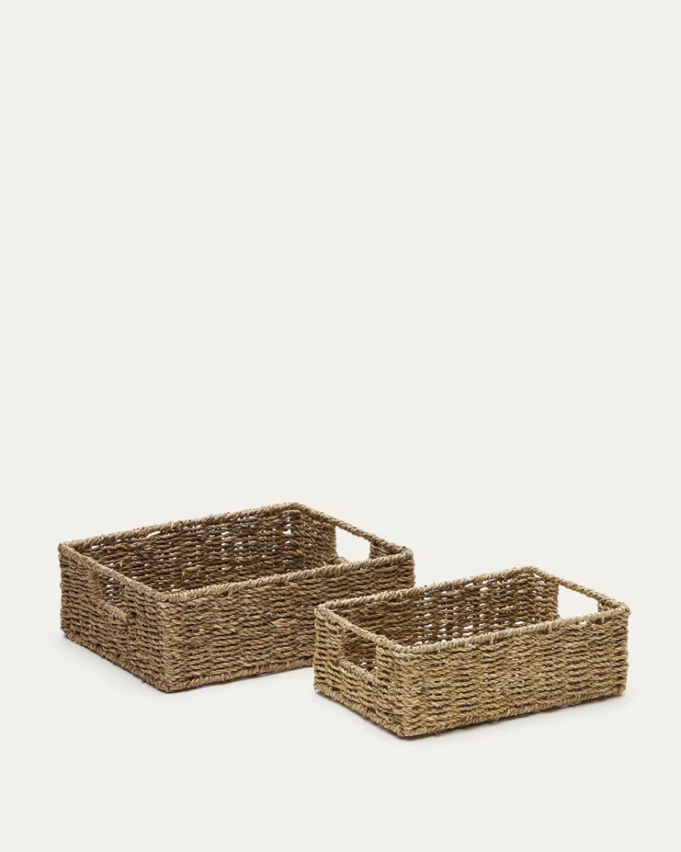 Tossa set of 2 natural fiber boxes. 28 x 20 cm / 32 x 27 cm