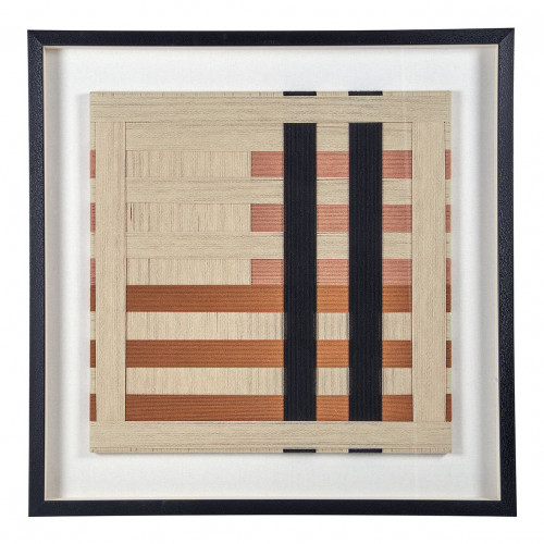 QUADRA beige brown and black cotton rope wall decoration 60x60