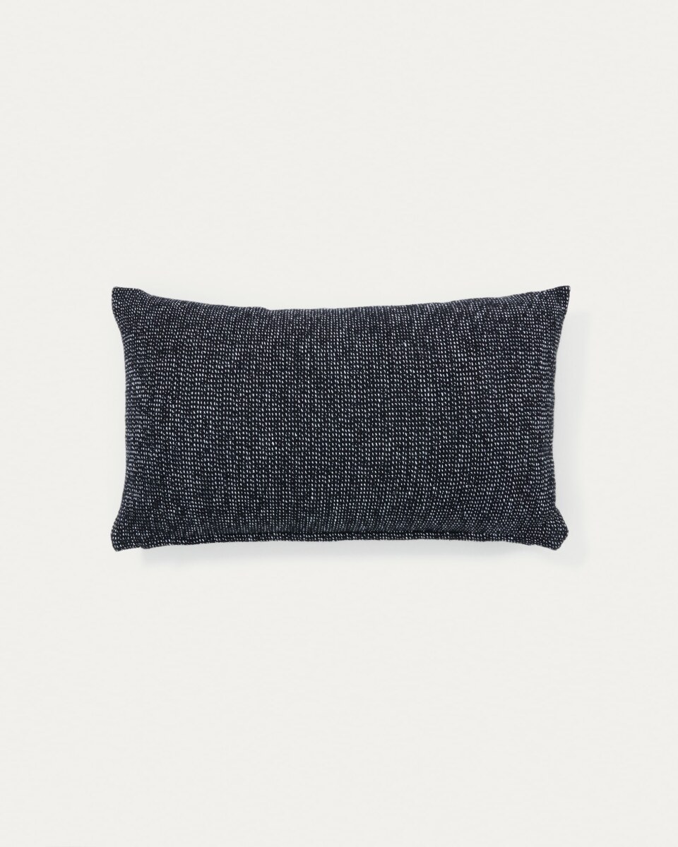 Tapla black. cotton blend cushion cover. 30 x 50 cm