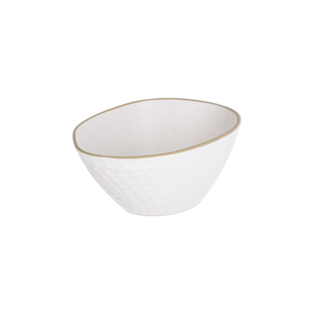 Small Manami ceramic bowl in white