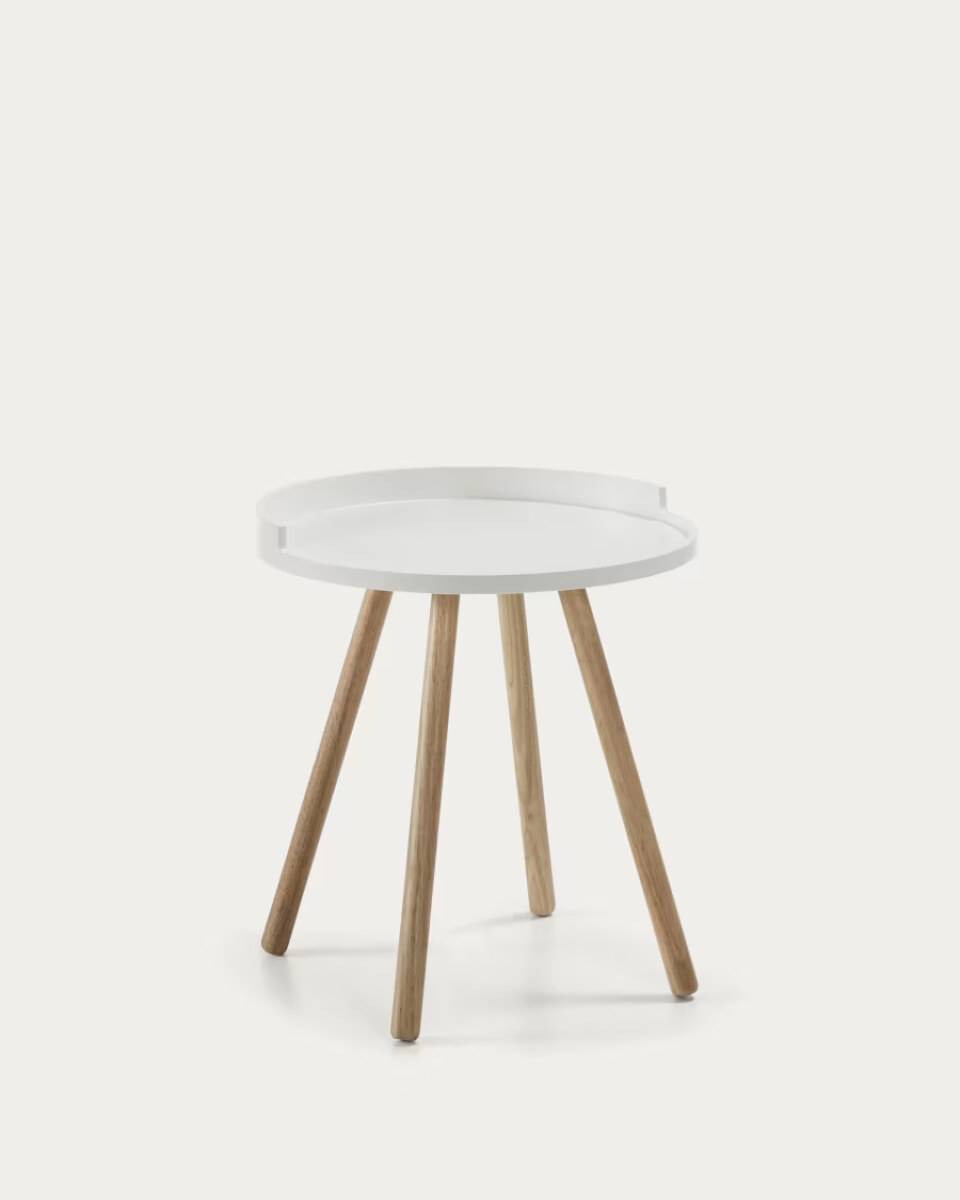 White Kurb side table  46 cm