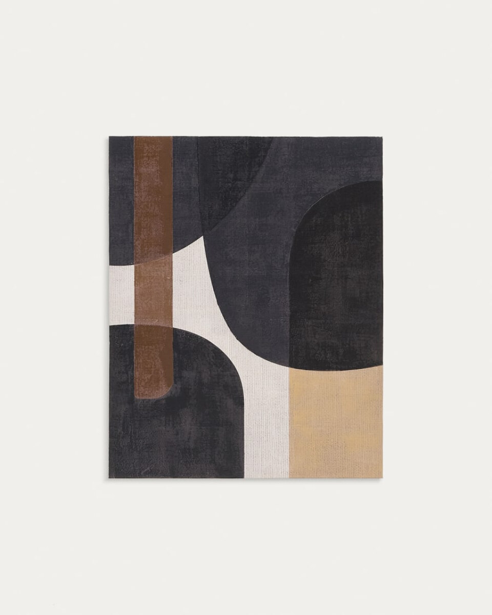 Tonol. brown abstract canvas. 100 x 80 cm