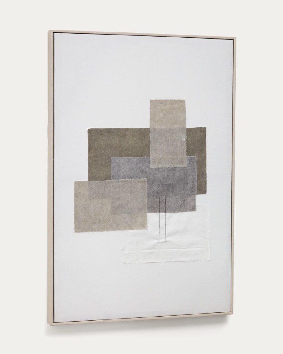 Mabell white wall hanging with multi-colour check 62