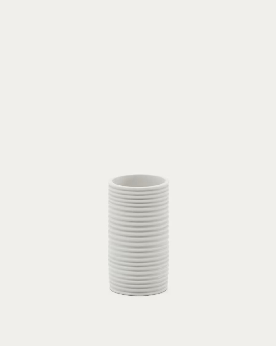 Sibone white ceramic vase  13 cm