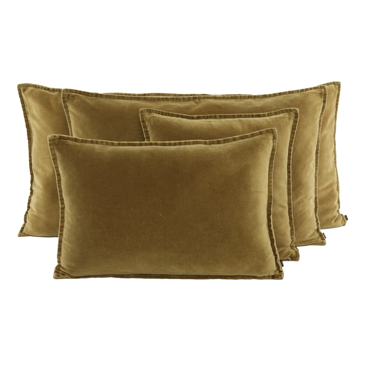 MANHATTAN CUSHION GOLD VELVET 18X18 INCHES 45X45 CM