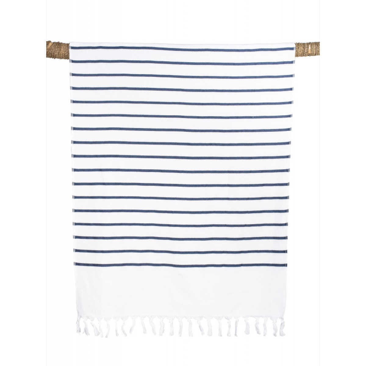BEACH TOWEL PESTAMAL STRIPED BLANC 90X180