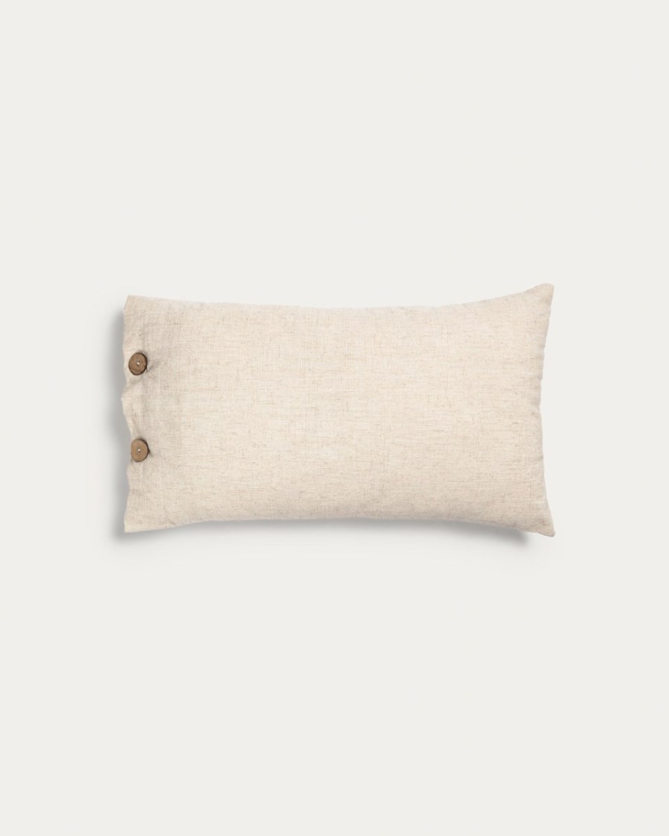 Ellmina 100% linen cushion cover in white- 30 x 50 cm