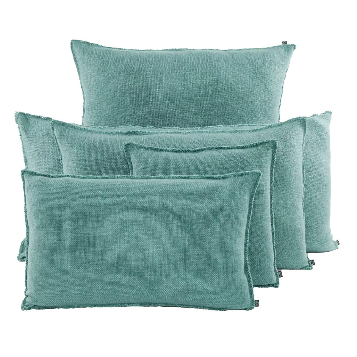 CALIFORNIA CUSHION CELADON LINEN VISCOSE 16X24 INCHES 40X60 CM