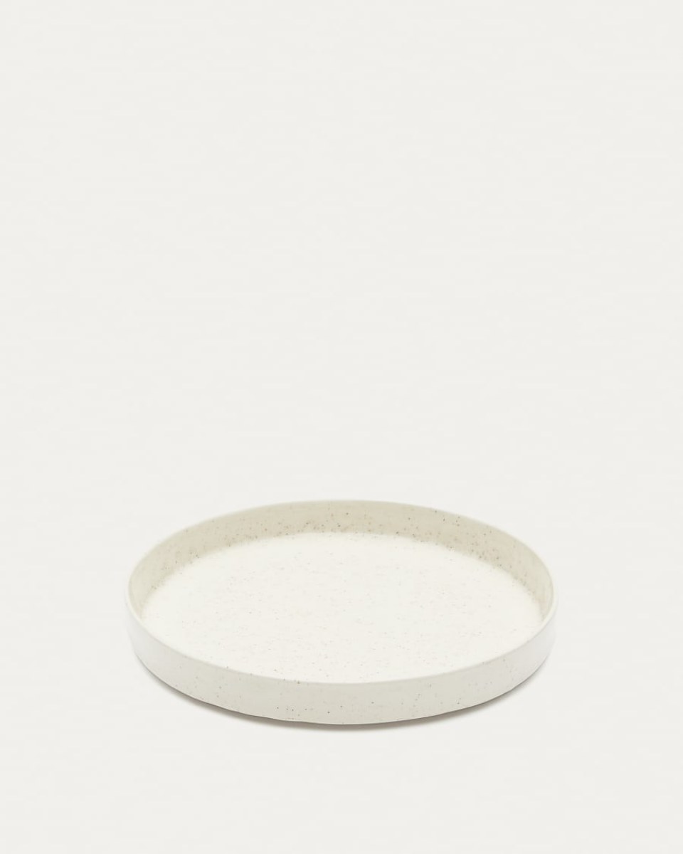 Setisa white ceramic plate