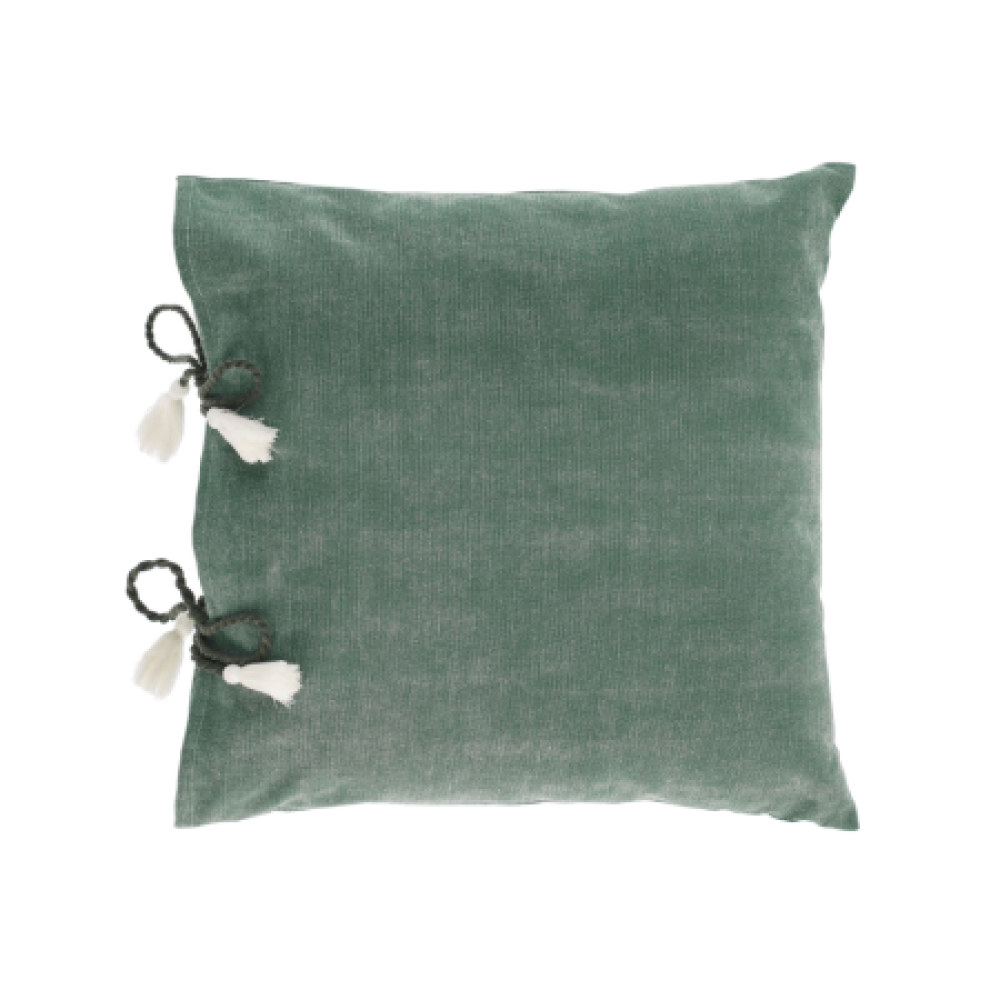 Varina 100% cotton cushion cover in green 45 x 45 cm