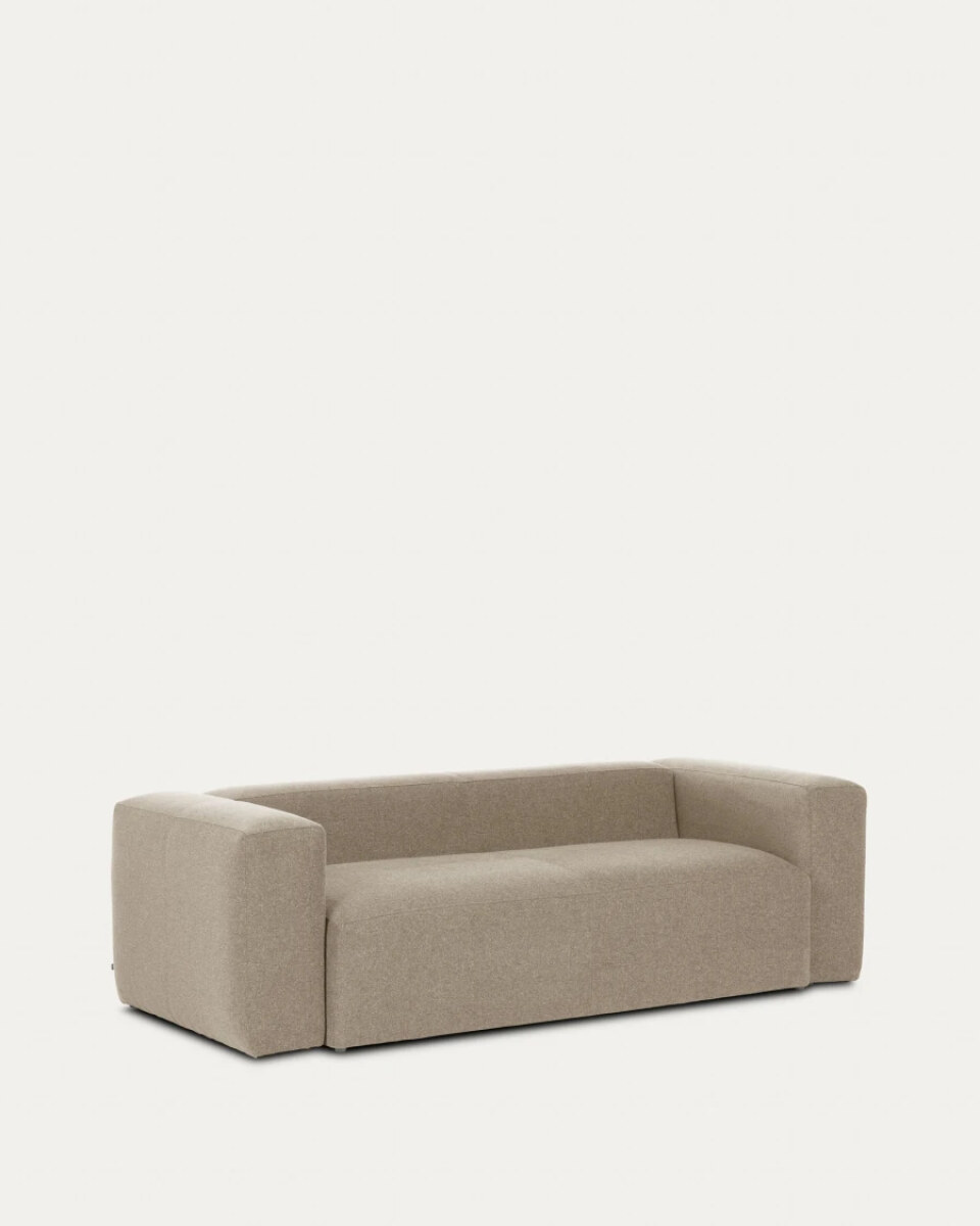 Blok 2-seater beige chenille sofa 210cm FSC Mix Credit