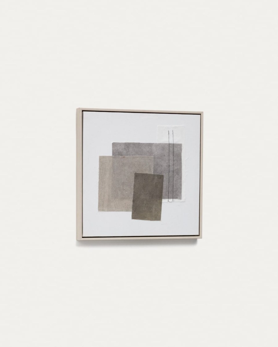 Mabell white wall hanging with multi-colour check 42