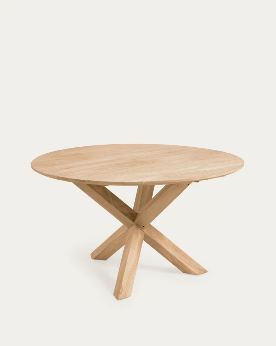 Teresinha round garden table in solid teak 150 cm