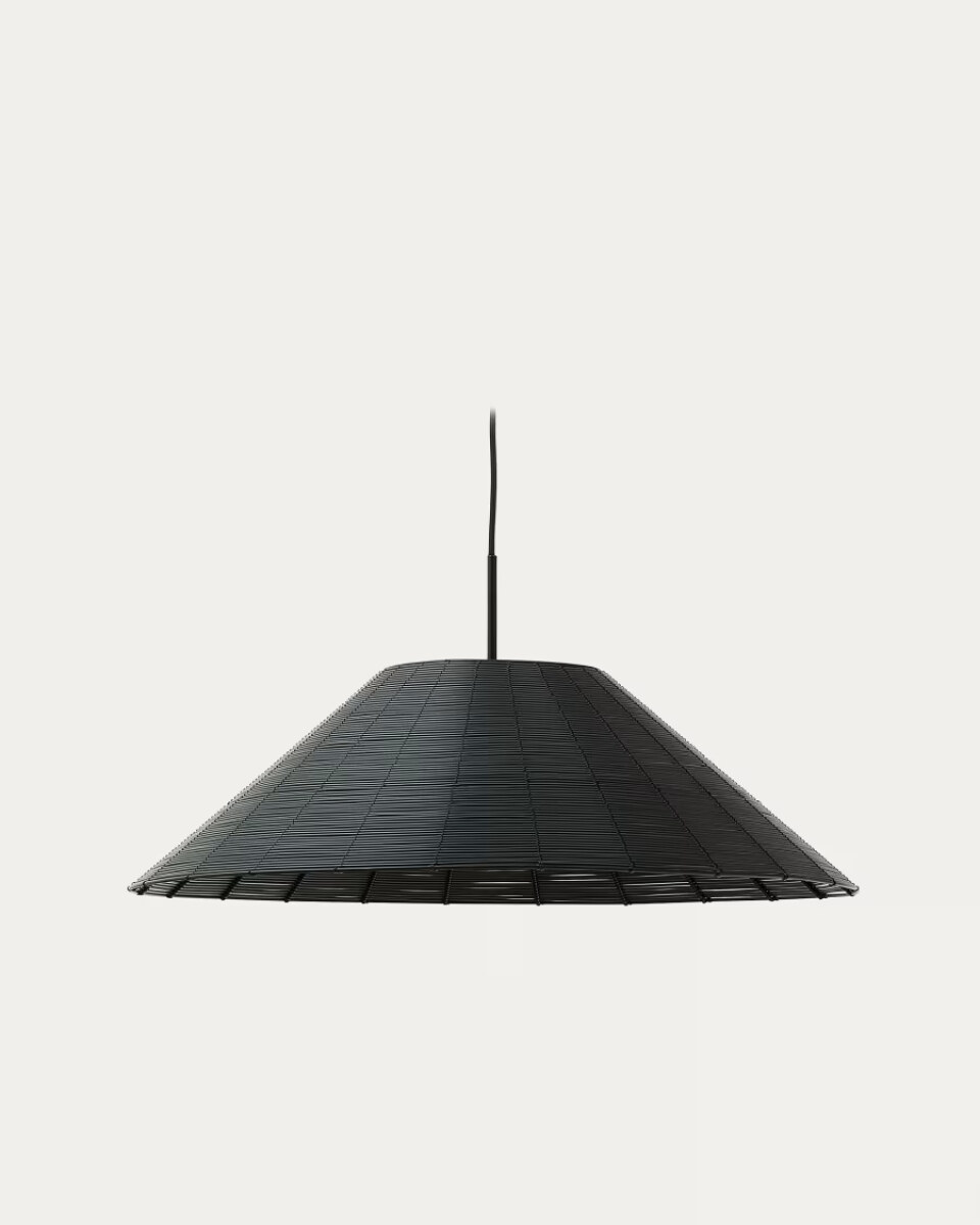Saranella lampshade for outdoor ceiling lamp in black synthetic rattan  70cm