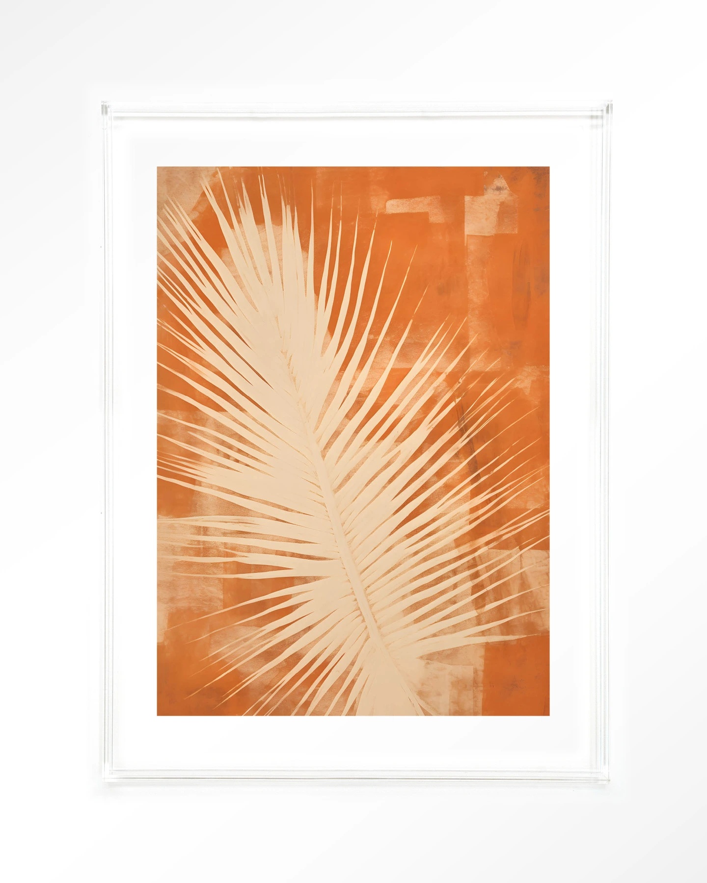 Rusty Leaf Acrylicframe50x70cm-clear