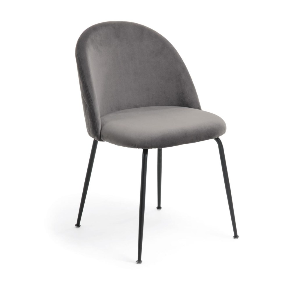 Ivonne grey velvet chair