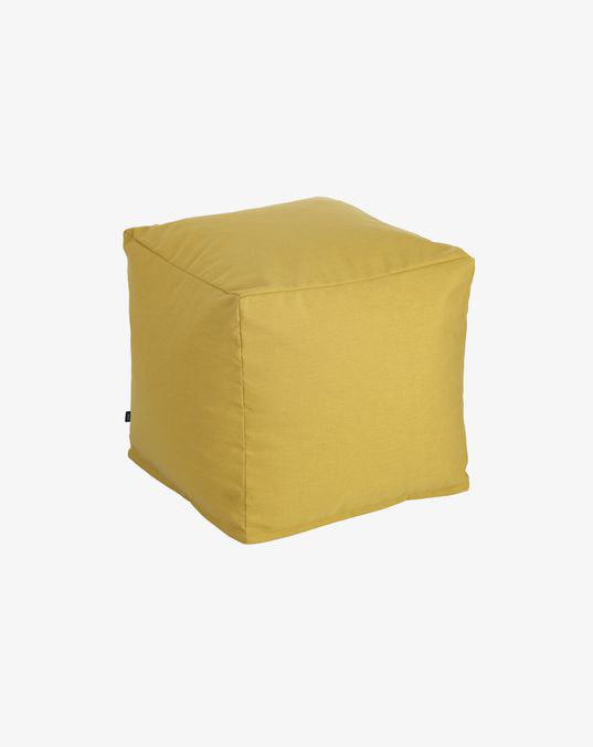 Squared 50 x 50 cm Mustard-yellow Nedra pouf